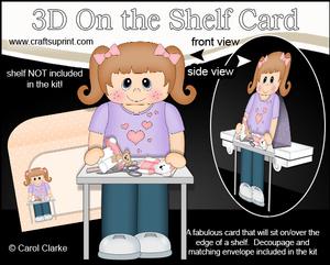 3D on the Shelf Card Kit - Little Crafter Girl Effe