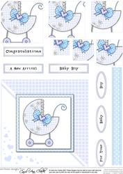 New Baby Boy Quick Card with Pyramage