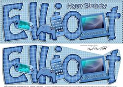 Large Dl Birthday Elliot Gadgets & Gizmos 3D Decoupage