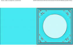 Square 'silver Metallic Frame' Card Front or Insert