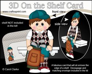 3D on the Shelf Card Kit - Little Golf Boy Johan