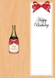 Large Dl Birthday Champers in a Box Insert