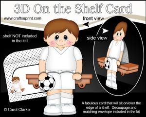3D on the Shelf Card Kit - Little Footballer Lewie