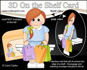 3D on the Shelf Card Kit - Shopping Teen Jesy