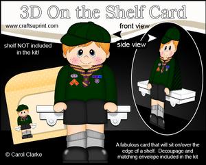 3D on the Shelf Card Kit - Little Cub Scout Lowell