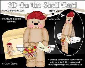 3D on the Shelf Card Kit - Austin Bear's Flowers for Mum