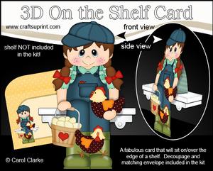 3D on the Shelf Card Kit - Little Chicken Farmer Harri
