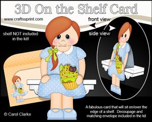 3D on the Shelf Card Kit - Little Cupcake Teen Didi