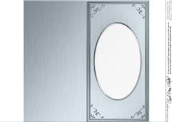Dl 'metallic Frame Embossed' Card Front or Insert