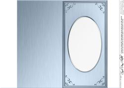 Dl 'metallic Frame Embossed' Card Front or Insert
