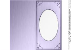 Dl 'metallic Frame Embossed' Card Front or Insert