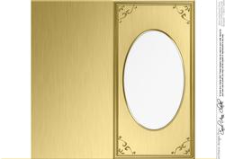 Dl 'metallic Frame Embossed' Card Front or Insert
