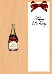 Large Dl Birthday Champers in a Box Insert