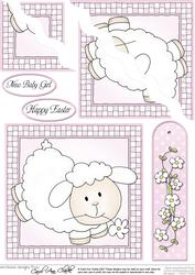 Little Lamb Quick Card - Wavy Corner Side Stacker Design