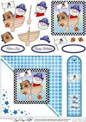 Pirates Ahoy!! Quick Card with 3D Decoupage