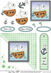 Pirates Ahoy!! Quick Card with 3D Decoupage