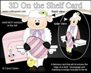 3D on the Shelf Card Kit - Little Easter Lamb's Easter Egg