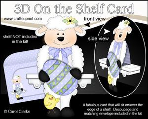 3D on the Shelf Card Kit - Little Easter Lamb's Easter Egg