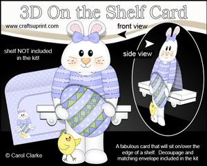 3D on the Shelf Card Kit - Little Easter Bunny's Easter Egg