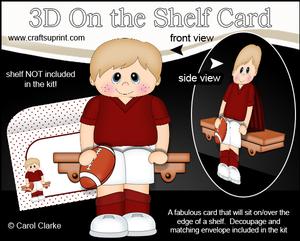 3D on the Shelf Card Kit - Little Rugby Boy Myron