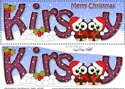 Large Dl Christmas Kirsty Owls 3D Decoupage