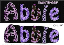 Large Dl Birthday Abbie Animal Prints & 3D Decoupage