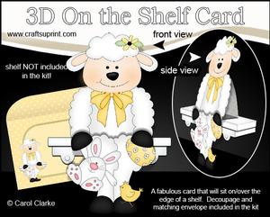 3D on the Shelf Card Kit - Little Easter Lamb's Bunny & Egg