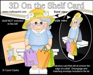 3D on the Shelf Card Kit - Gossip Galz - Shopping Suze