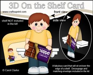 3D on the Shelf Card Kit - Little Chocolate Bar Boy Codi