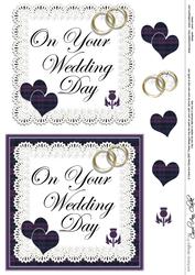 Tartan Wedding Decoupage Topper