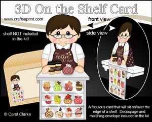 3D on the Shelf Card Kit - the Coffee Shop Man Jonathan