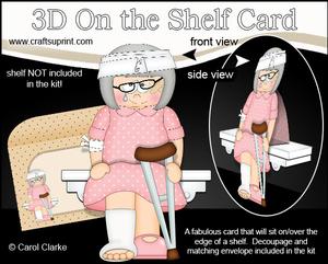 3D on the Shelf Card Kit - Oops Ouch Get Well Margarita