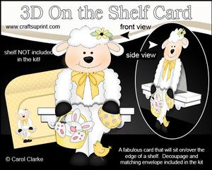 3D on the Shelf Card Kit - Easter Lamb's Bunny Basket & Egg