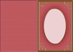 A5 'gold Metallic Frame' Card Front or Insert