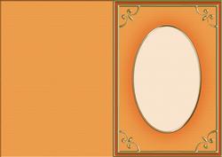 A5 'gold Metallic Frame' Card Front or Insert