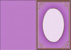 A5 'gold Metallic Frame' Card Front or Insert