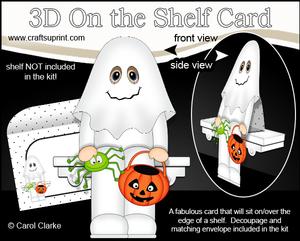 3D on the Shelf Card Kit - Little Fancy Dress Ghost Spyro