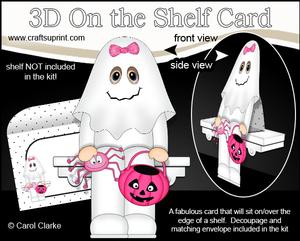 3D on the Shelf Card Kit - Little Fancy Dress Ghost Avira