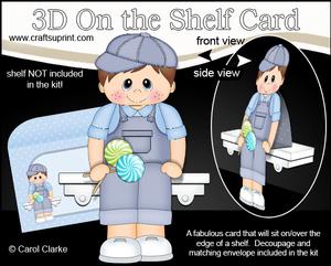 3D on the Shelf Card Kit - Little Lollipop Toddler Kristofer