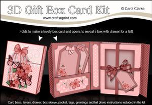 3D Floral Butterfly Birdcage Gift Box Card Kit
