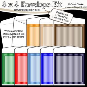 8 x 8 Stripes Envelope Kit