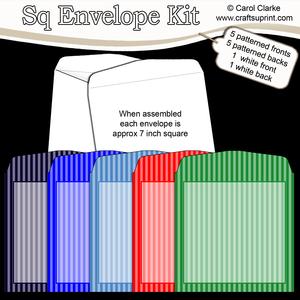 7 x 7 Inch Stripes Envelope Kit
