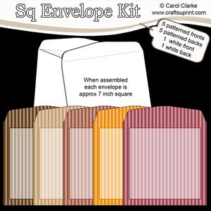 7 x 7 Inch Stripes Envelope Kit