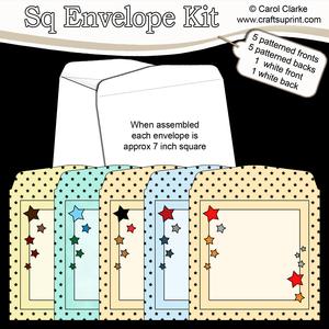 7 x 7 Inch Stars Envelope Kit