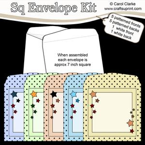 7 x 7 Inch Stars Envelope Kit