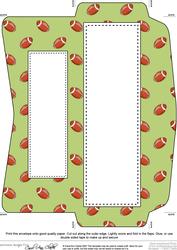 Mini Dl (80 x 215mm) Rugby Balls Envelope