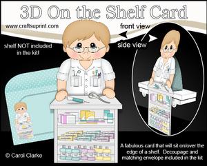 3D on the Shelf Card Kit - Dentist or Dental Nurse Collin