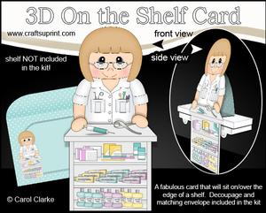 3D on the Shelf Card Kit - Dentist or Dental Nurse Nicolle