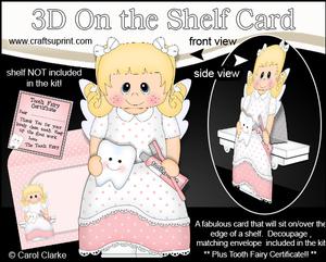 3D on the Shelf Card Kit - Cute Little Tooth Fairy