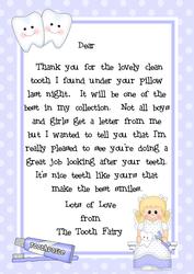 A4 Letter from the Tooth Fairy